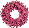 20" fuchsia artificial floral wreath for front door, main product view