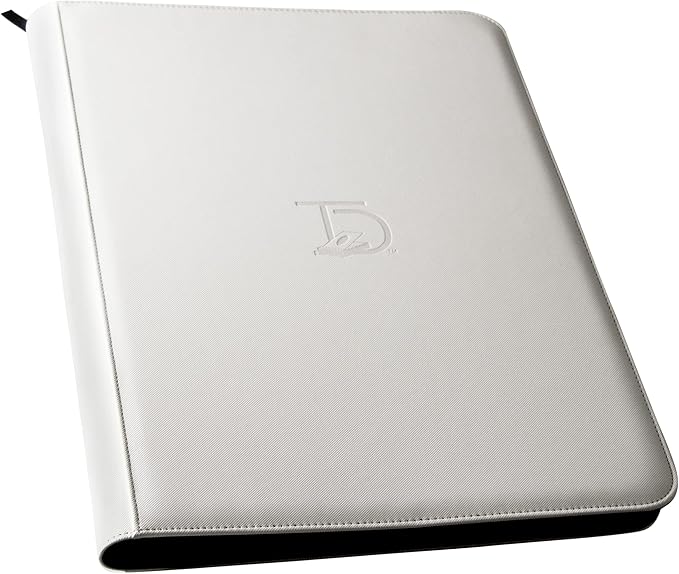 TopDeck TCG Binder - White, 16 Pocket Side Loading Card Binder, Compatible with Pokemon, Yu-Gi-Oh, Magic the Gathering, and More