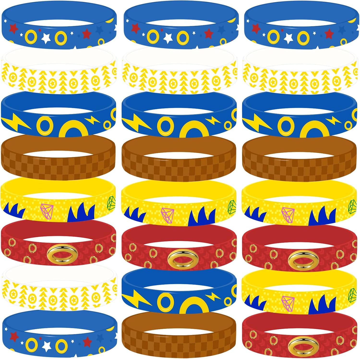 Valentines Day Gifts for Kids Classroom 24 Pieces,Hedgehog Theme Party Favors,Patented Silicone Bracelets,Birthday Decorations Party Supplies,Pinata Stuffers Goodie Bag Favors