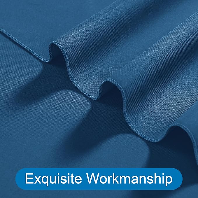 DWCN 10x10 FT Backdrop Curtains for Parties, Photography Backdrop Drapes with Rod Pockets for Wedding Decorations Stage Birthday Family Gatherings, 2 Panels 5ft x 10ft, Royal Blue