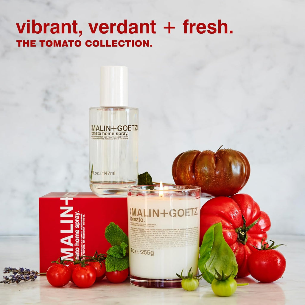 MALIN+GOETZ 9oz Scented Candle | Hand-Poured Soy Wax with Unique Fragrance Blends | Clean-Burning, Vegan & Cruelty-Free | Bergamot, Sage, Otto, Tomato, Strawberry, Cannabis, Dark Rum & Leather