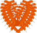 50pcs 2-1/2" Orange Twist Ties Satin Ribbon Bows in Pumpkin Color for Thanks Giving Halloween Wrapping Twist Tie Bows Hot Cutting(Orange)