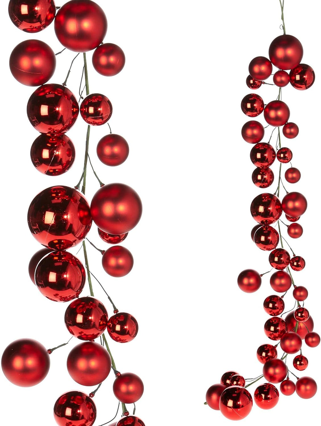 raz imports red green and gold ball christmas shown in use