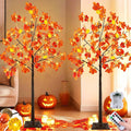4ft prelit lighted fall maple tree 96 led, main product view