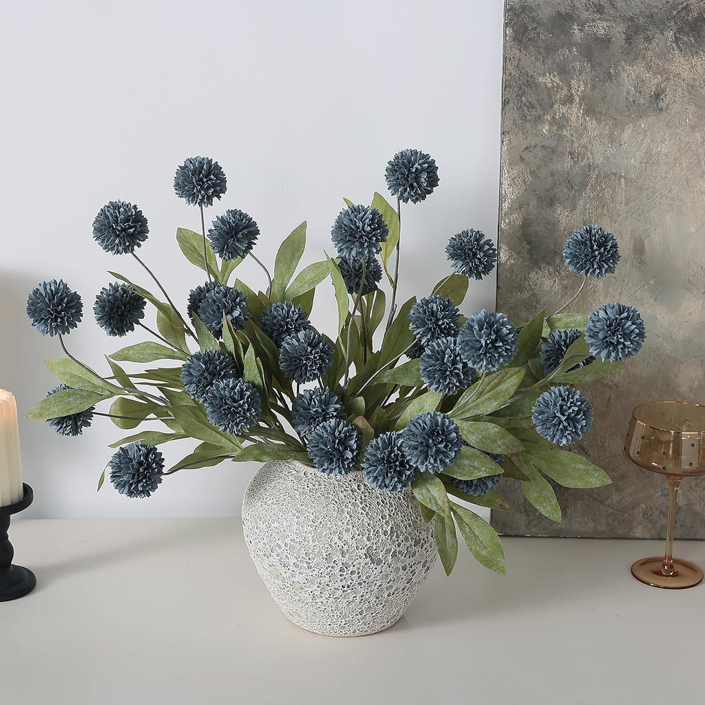 27"artificial pompon mum silk flower stems for vase, view 9