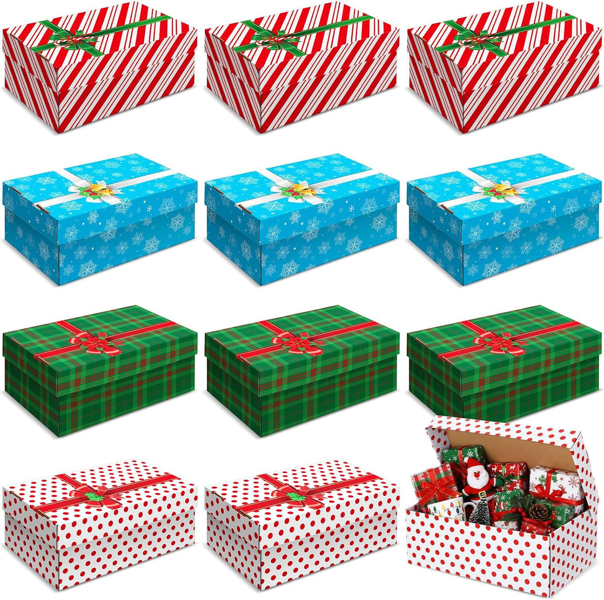 eersida 24 pack large christmas gift boxes with, main product view