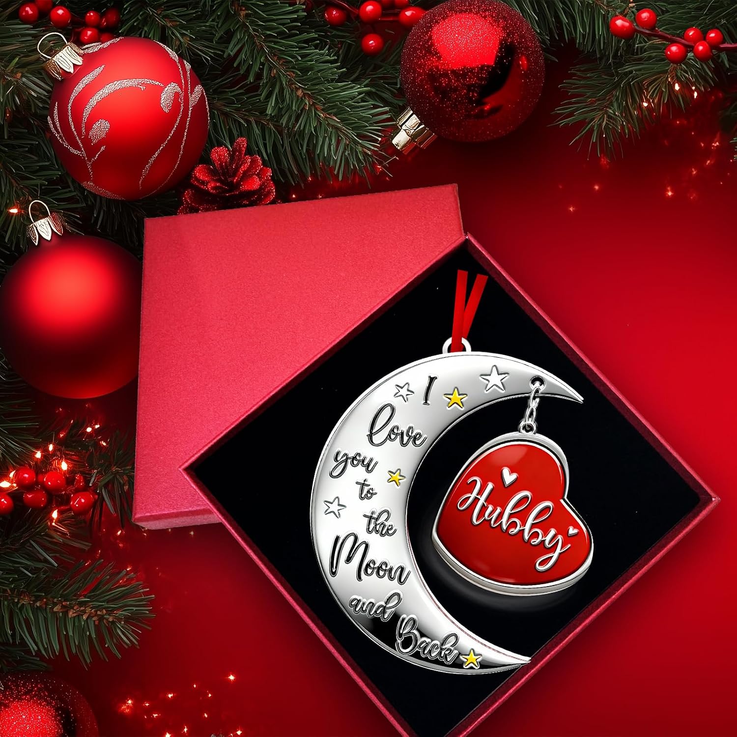 Birthday Gifts for Husband from Wife, Hubby Ornament Hubby Gifts Ideas from Wife for Valentine's Day, Father's Day, Anniversary, Thanksgiving, Christmas