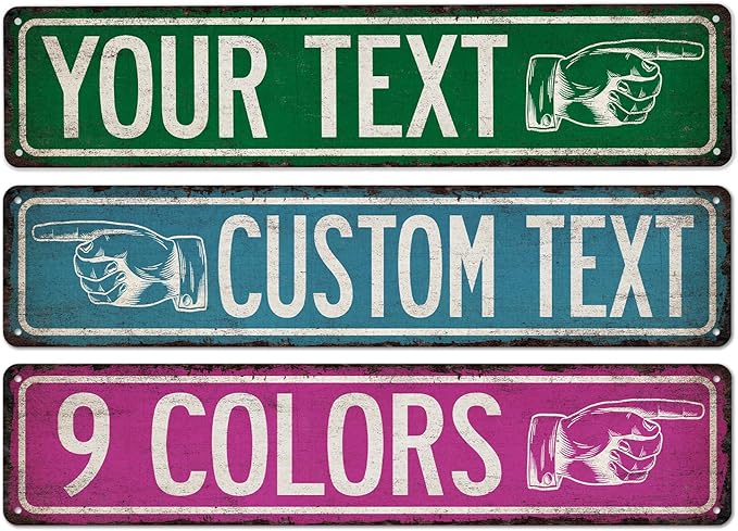 Custom Sign Customizable Sign Directional Sign This Way Sign - Made In USA - Street Signs For Bedroom Road Signs Personalized Metal Signs 104180015001