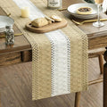 Artoid Mode Burlap Brown Farmhouse Rustic Table Runner, Seasonal Hollow Kitchen Dining Table Decoration for Home Party Decor 12x90 Inch