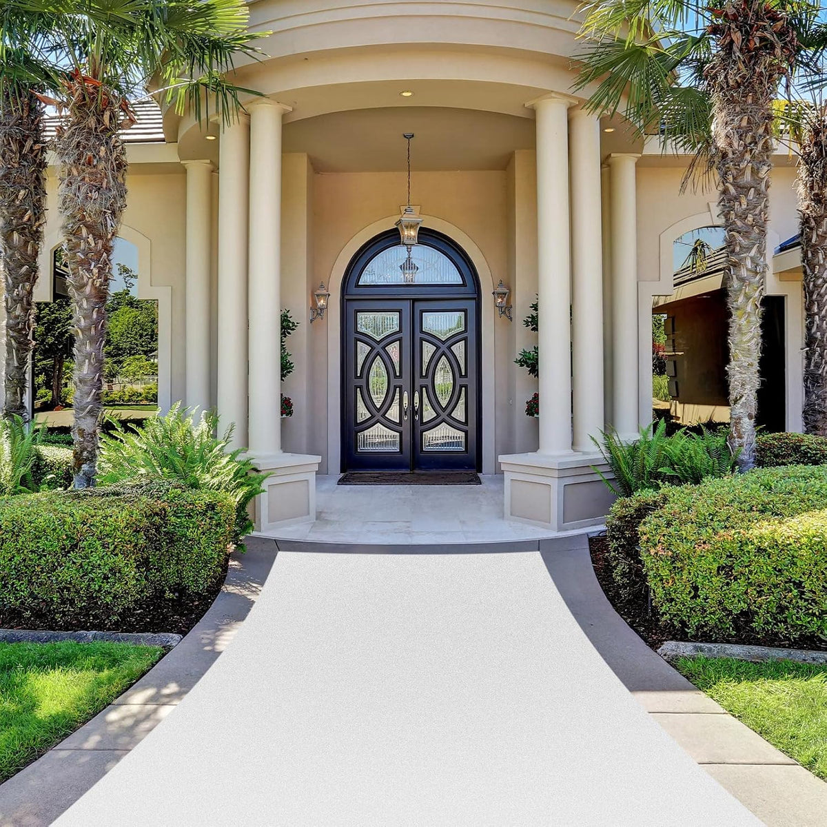 Boao 20 X 2.3 Ft Neoprene Carpet Runner White, Non Slip Rubber Backed