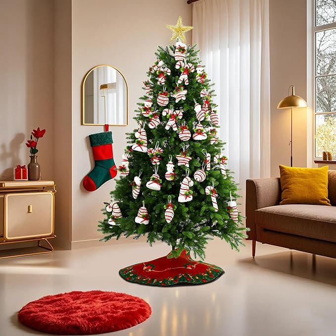 LANGXUN 12pcs Candy Land 2025 Xmas Birthday Party Wedding Suppiles Decoration, Hanging Candy Cane Christmas Tree Décor, Christmas Decorative Hanging Ornaments Crafts