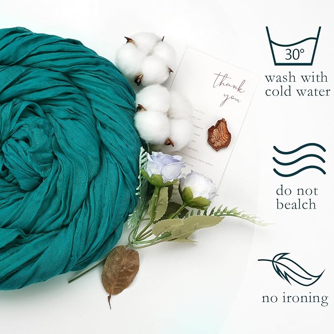6 Pack Turquoise Cheesecloth Table Runner 10ft Boho Gauze Fabric Cheese Cloth Table Runner 35 x 120 Inch Rustic Sheer for Romantic Wedding Decor Baby Shower Party Table Centerpiece Decoration