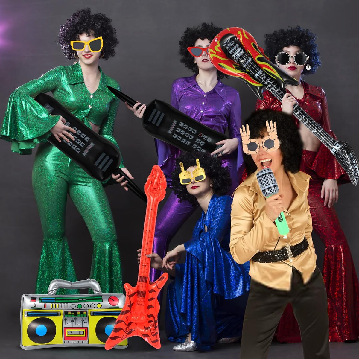NICOWARM 80s 90s Party Supplies, Photo Booth Props for 90s 80s Party Favors, ...