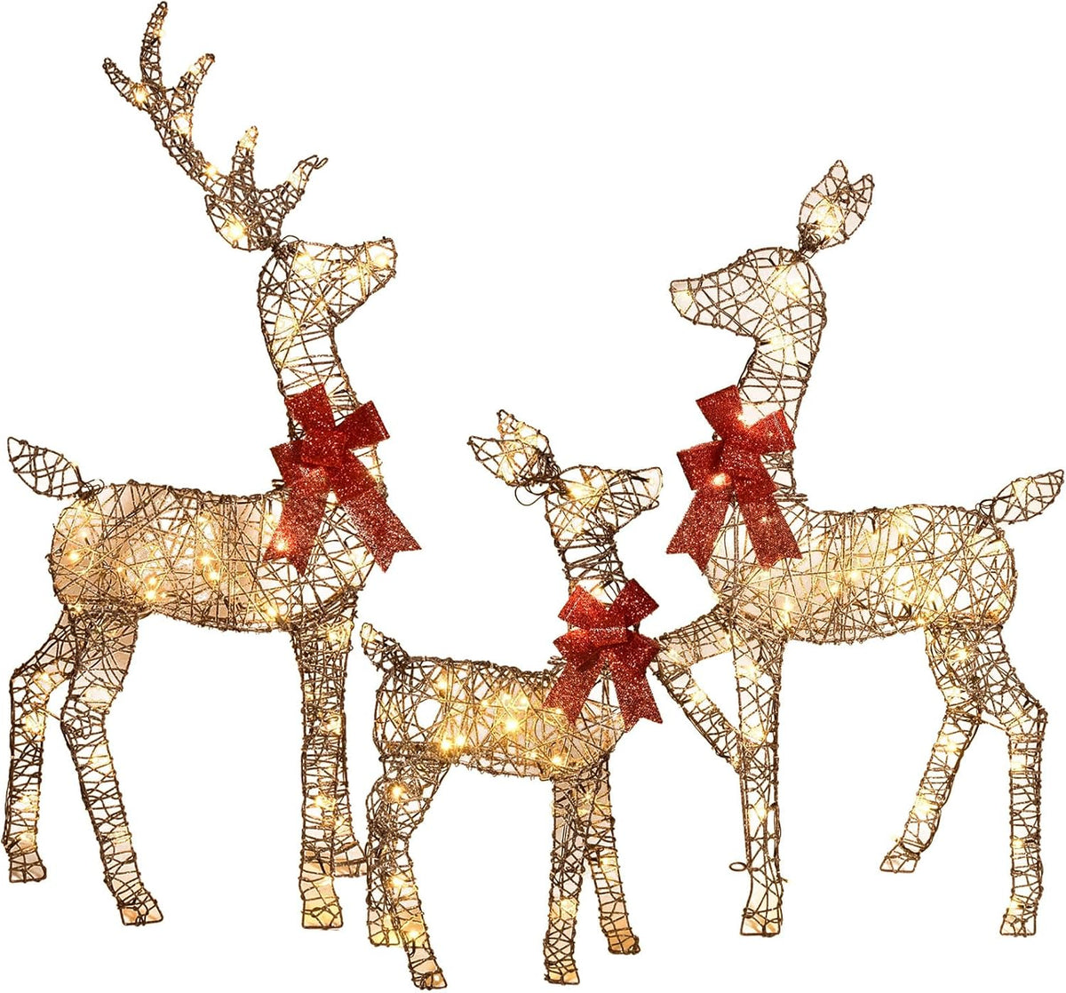 hoyechi 4ft christmas decorations outdoor lighted reindeer –, main product view