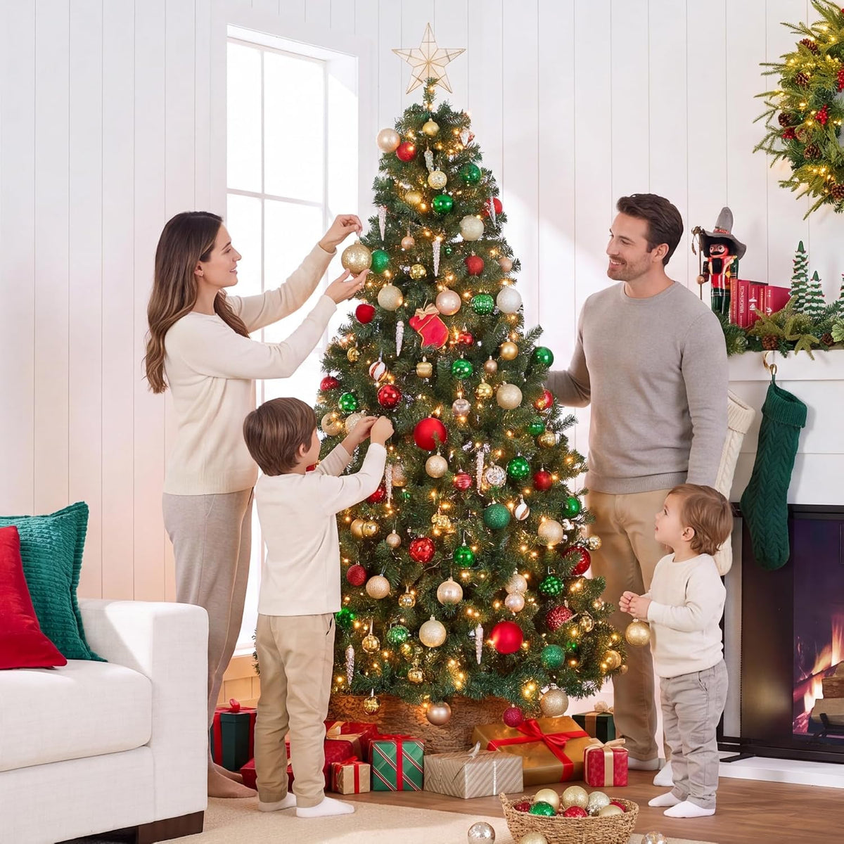 best choice products 7.5ft artificial christmas tree with, package contents