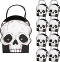 Cheerland Halloween Skull Gift Bag Party Favor Bags Party Decorations Halloween Trick or Treat Goodie Bags Skeleton Birthday Decor Gothic Spooky Gift Candy Kids First Monster Bash Decorations