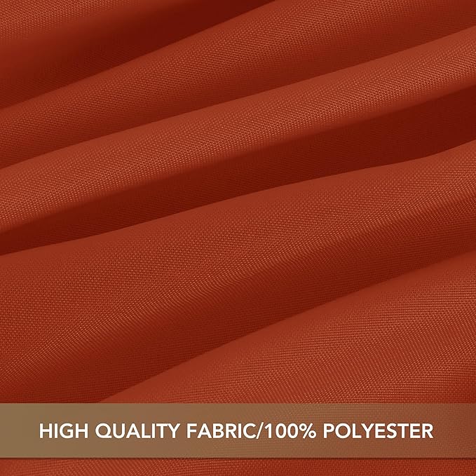 sancua Square Tablecloths 85x85 Inch Rust - Fabric Fall Table Cloth for Square or Round Tables, Burnt Orange Washable Polyester Table Cover for Thanksgiving, Holiday Party, Decorative Display Tables