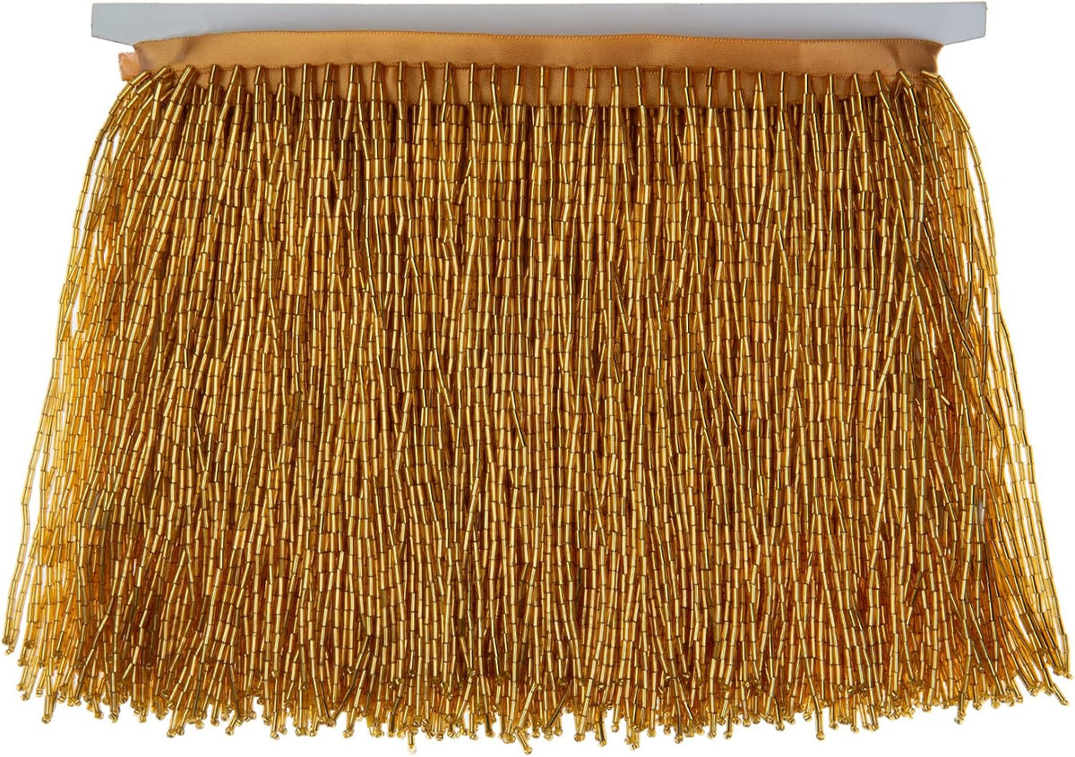 Beaded Fringe Trim,Ribbon Tassel Fringe Trim 6 Inch Wide 2 Yards Long for Cra...