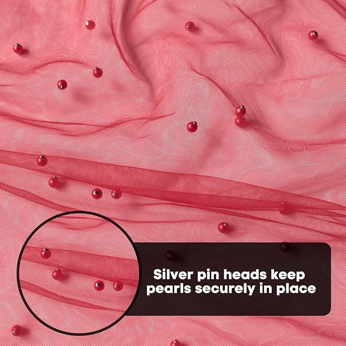Artoid Mode Pearl Red Gauze Table Runner 59x120 Inch , Seasonal Sheer Kitchen Dining Holiday Wedding Birthday Baby Shower Table Decor for Home Party