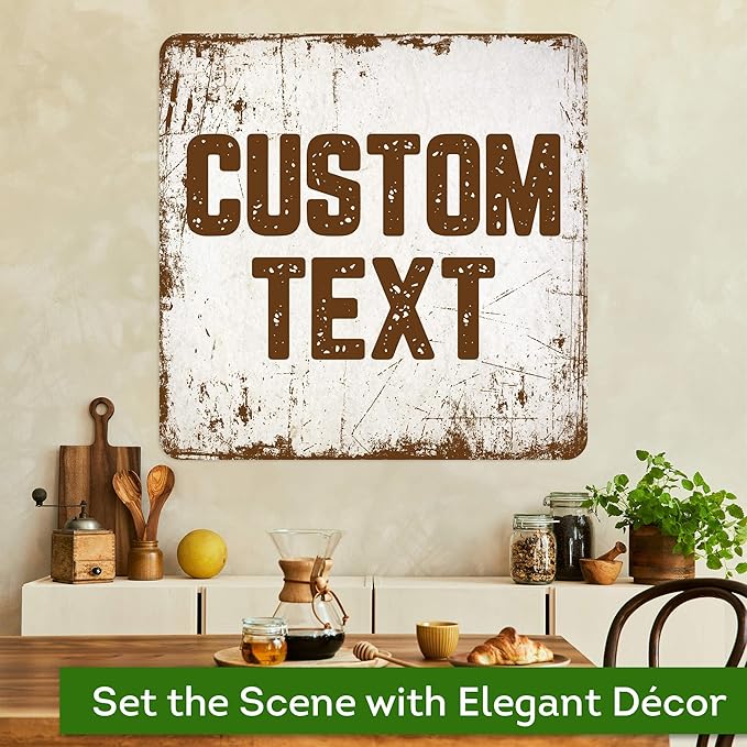 Custom Sign, Custom Street Sign, 11 Font Colors, 13 Font Styles, 4 Hole Options, 22 Sizes, 24x24 Inches, Rust Free DiBound, Fade Resistant, Made in USA by My Sign Center (Rustic)