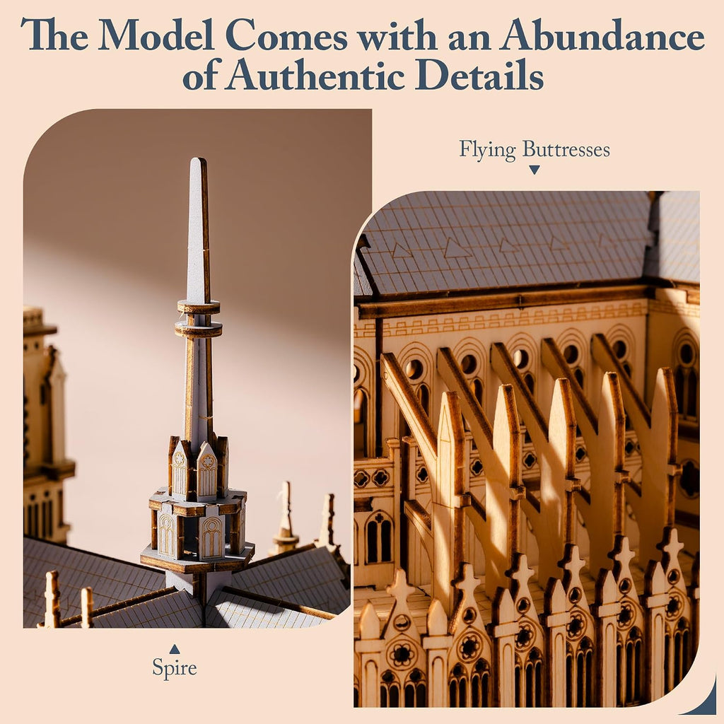 robotime 3d wooden puzzles for adults, scale 1:, side view