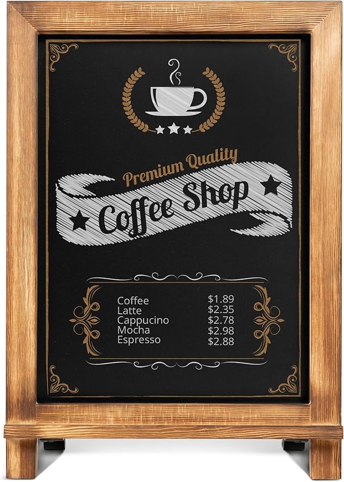 Rustic Torched Tabletop Chalkboard Sign/Hanging Magnetic Wall Chalkboard/Small Countertop Chalkboard Easel/Kitchen Countertop Memo Board / 12" x 17" in. Weddings, Birthdays, Baby Announcements