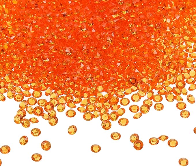 PATIKIL 10000 Pcs Wedding Table Scatter Confetti Crystals 4.5mm Acrylic Diamonds Vase Fillers Gems for Table Centerpiece Decorations Party Vase Beads, Orange Red
