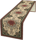 Vintage Paisley Bohemian Table Runner Beige Red Rustic Farmhouse Home Kitchen Table Dining Coffee Room Garden Party Wedding Decor 13x60in