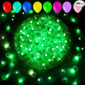 Aogist 100pcs Balloon Lights,Long Standby Time Waterproof Twinkle Mini Light,Battery Powered,Round LED Ball Lamp for Balloon Paper Lantern Party Wedding Christmas Halloween Decorative,Green-Flash