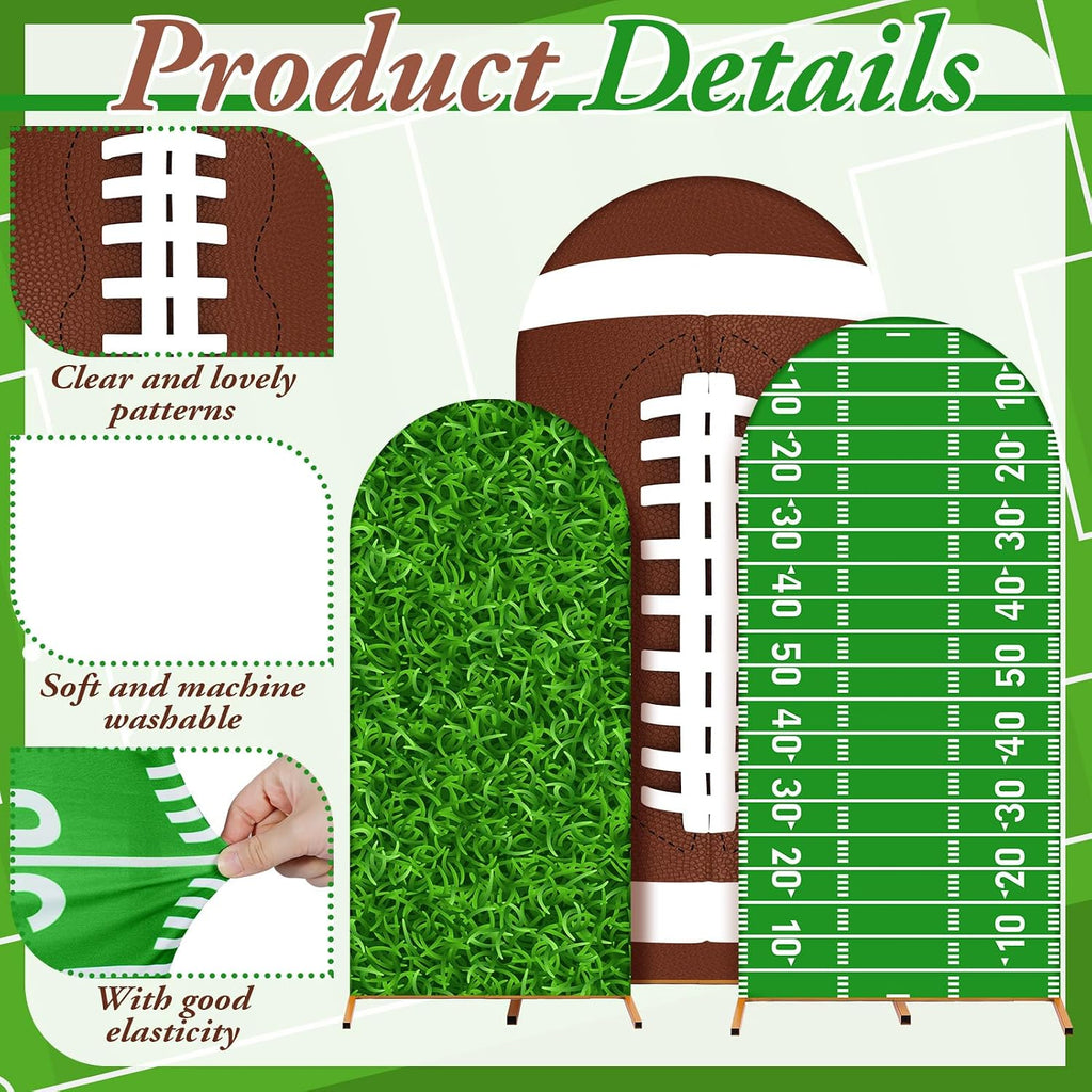 foilswirl 34 pieces football backdrop set, football arch, package contents