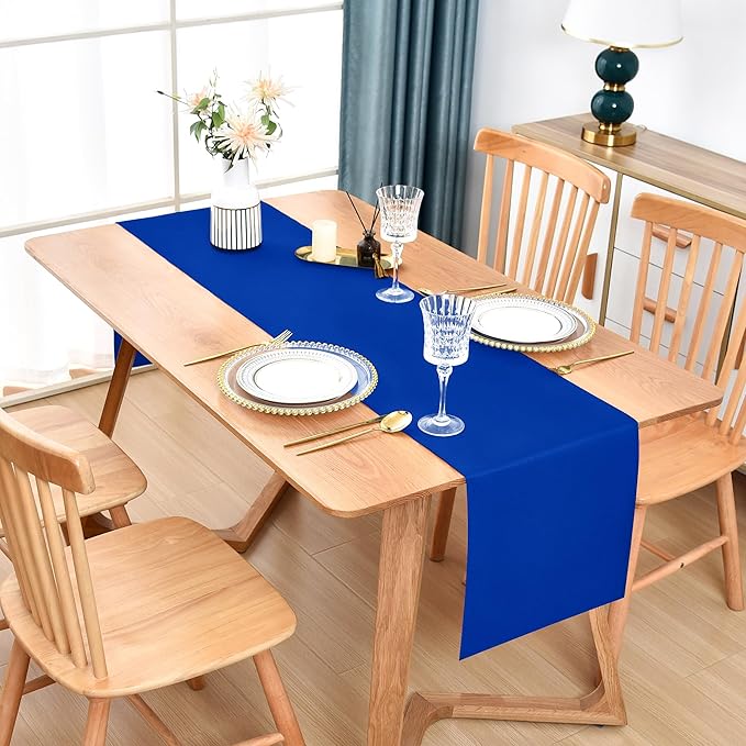 Farmhouse Blue Table Runner Dining Table Runners 90 Inches Long Coffee Table Runner for Dresser Living Room Bedroom Holiday Party Banquet 12X90 Inch