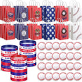 72 Pcs Baseball Party Favors Set Includes 24 Paper Gift Bags 24 Silicone Wristbands 24 Sports Stress Balls Goodie Bag Fillers Gifts for Sports Themed Birthday Party Supplies