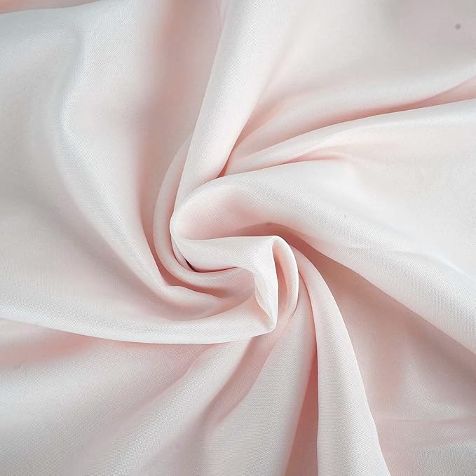 Efavormart Round Tablecloth, 108 Inch Stain & Wrinkle Resistant Washable Table Cloth, Decorative Polyester Fabric Table Cover for Banquet, Wedding, Dining- Blush