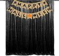 JYFLZQ Black Sequin Backdrop Curtains 10ft x 10ft 1 Panel Halloween Backdrop Glitter Photo Booth Backdrops Sparkly Photography Background Drapes for Graduation Birthday Parties