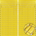 PADELO Gold Shimmer Wall Backdrop, Square Backdrop Curtain, 2Pcs 3.3x6.6 Feet Gold Streamer Backdrop for Party Decorations