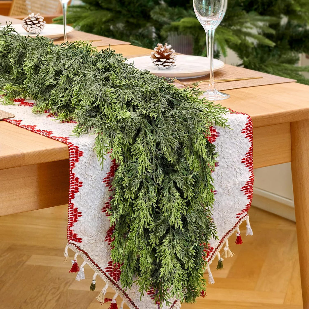 9ft christmas artificial cedar garland for mantel, main product view