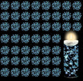 50 PCS Artificial Floating Beads for Centerpieces & Vase Fillers - Transparently BlueAB 8+3mm String Beads, Faux Pearl Strings for Wedding, Party, Crafts, and Home Decoration