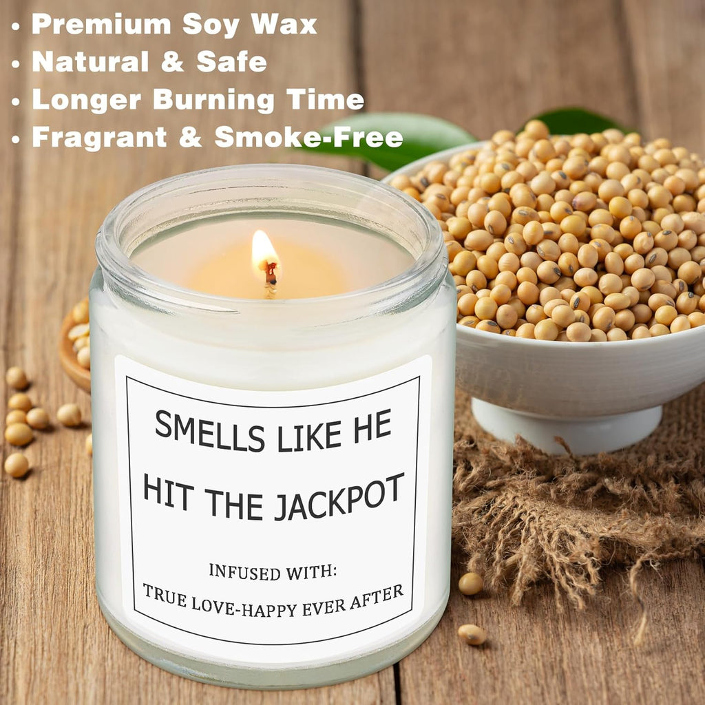 Bridal Shower Gifts for Bride, Bride to Be Engagement Gift for Couples Women, Funny Wedding Lavender Candles