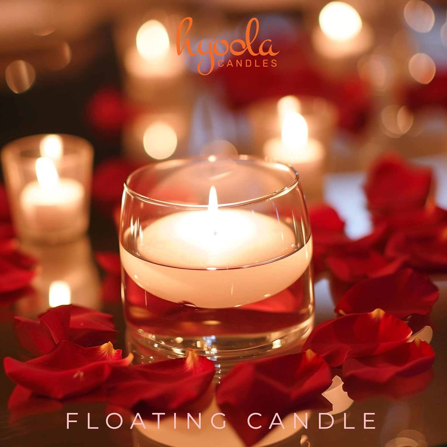 Hyoola Premium White Floating Candles 3 Inch - 8 Hour - 12 Pack - European Made