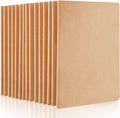 feela 15 Pack Blank Kraft Notebooks, Unlined Sketchbook Note Pad Travel Journal for Drawing Doodling Writing, Journal Bulk For Women Kids Students Office School Supplies, A5, 60 Pages, 8.3” X 5.5”