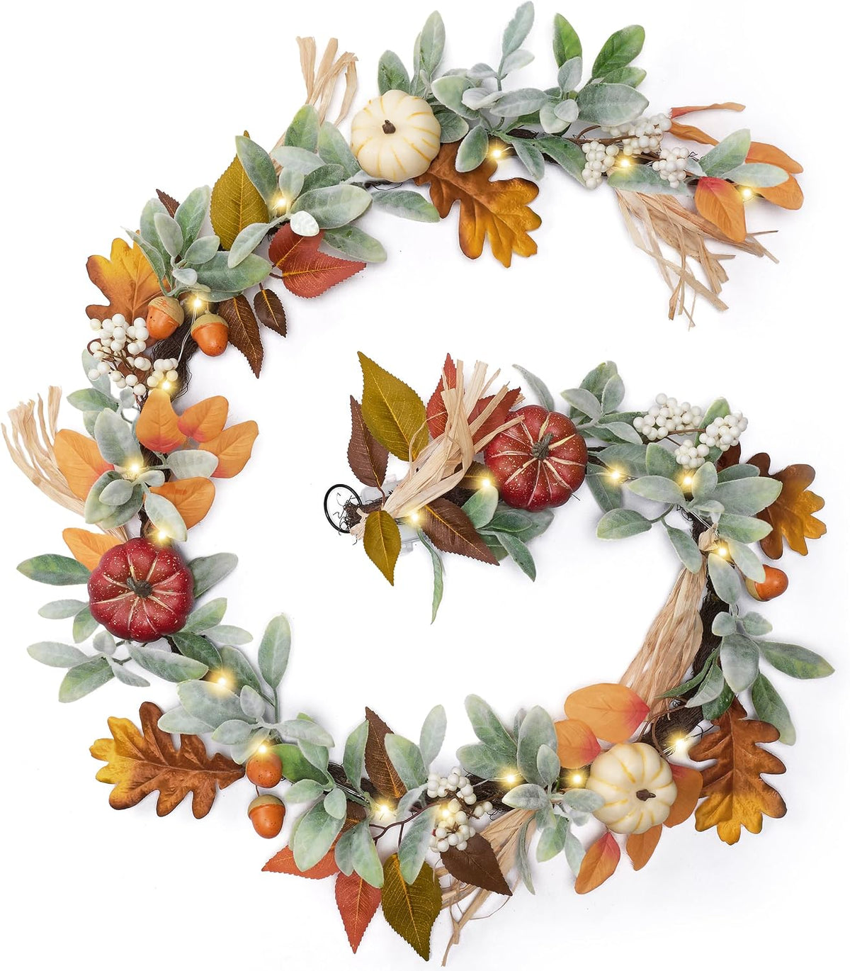 valery madelyn 6ft fall garland for mantle with, main product view
