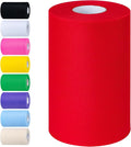Red Tulle Fabric Rolls 6 Inch by 100 Yards (300 feet) Tulle Roll Spool Fabric for DIY Tutu Skirt Baby Shower Birthday Party Wedding Decorations Christmas Craft Supplies (Red)