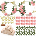 12 inch floral hoop centerpieces with 3d butterflies, main product view