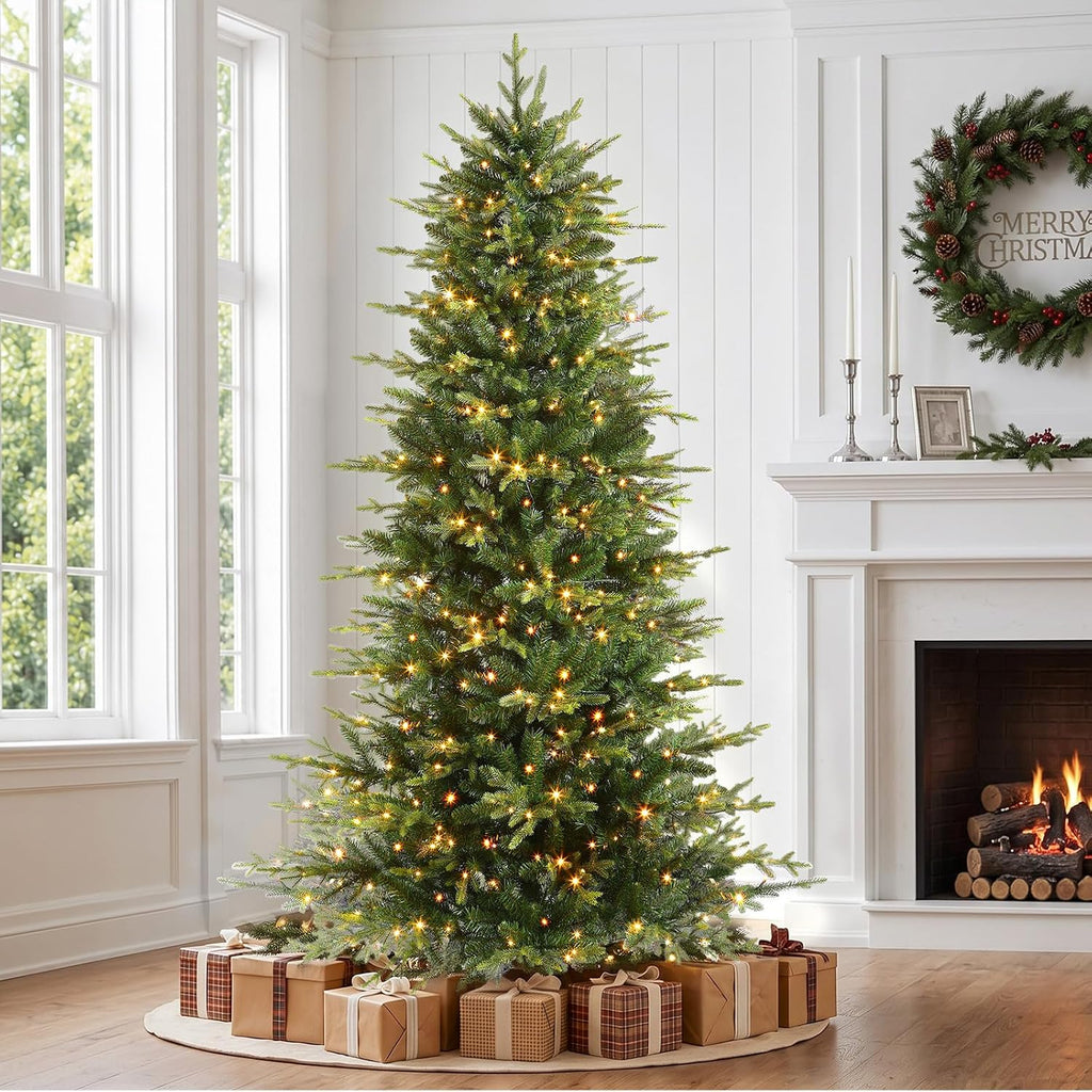shareconn 7ft prelit artificial aspen christmas tree with, close-up detail