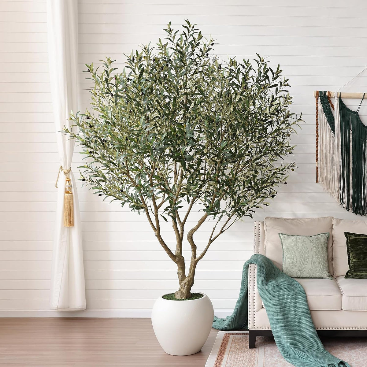 verinatural artificial olive tree 8ft faux plant home, main product view