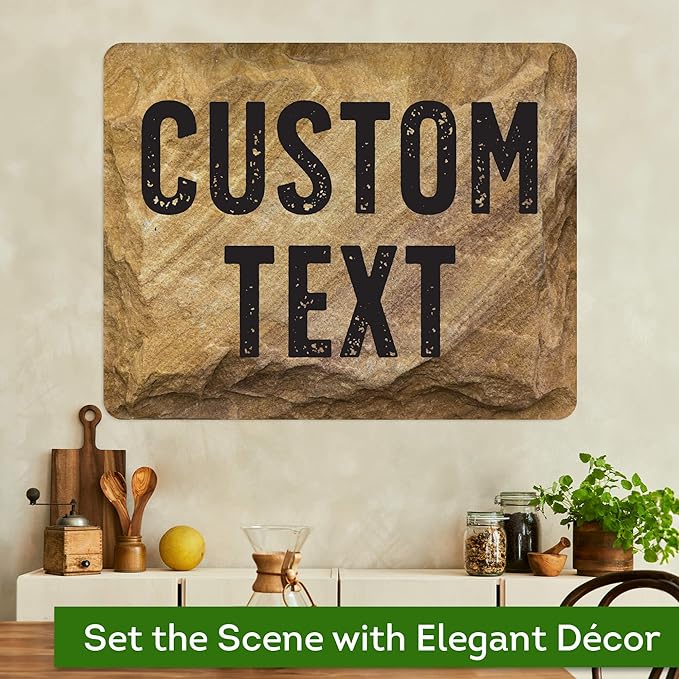 Custom Sign, Custom Street Sign, 11 Font Colors, 13 Font Styles, 4 Hole Options, 22 Sizes, 24x30 Inches, Rust Free DiBound, Fade Resistant, Made in USA by My Sign Center (Stone)