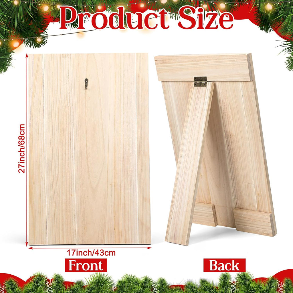 17'' wood wreath easel stand holder board for shown in use