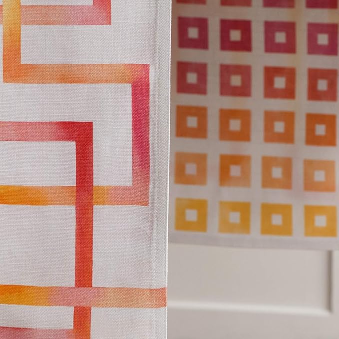 Maison d' Hermine Table Runner 100% Cotton Double Layer Table Runners 108 inches Long Decorative for Home Kitchen Dining Party Wedding Bridal Shower Spring Summer (Summer Maze, 14.50" x 108")