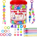 kasmena 420pcs chunky large letter beads diy keychain, main product view