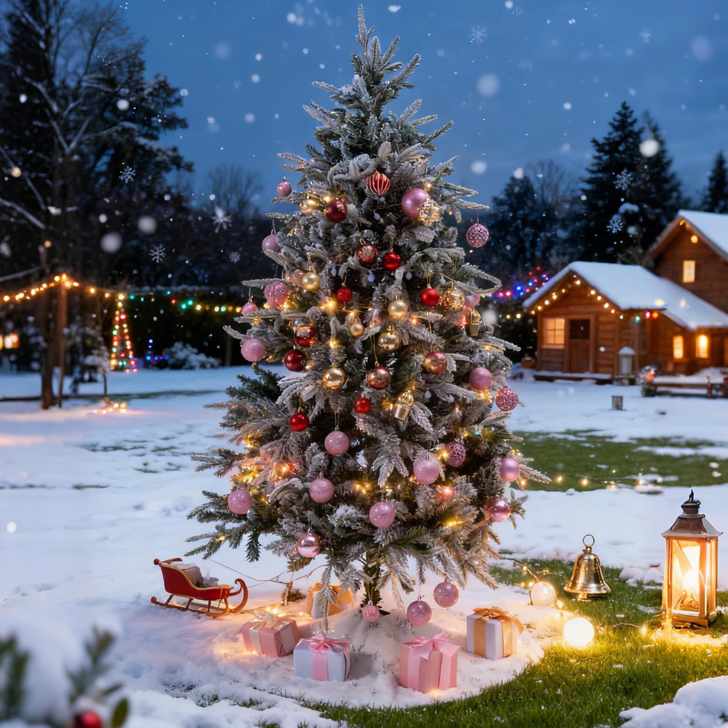 36 Inch Christmas Tree Skirt Faux Fur, White Soft Double Layer Plush Tree Skirt for Merry Christmas Party Christmas Tree Decoration Holiday Party Home Decor Indoor Outdoor B2